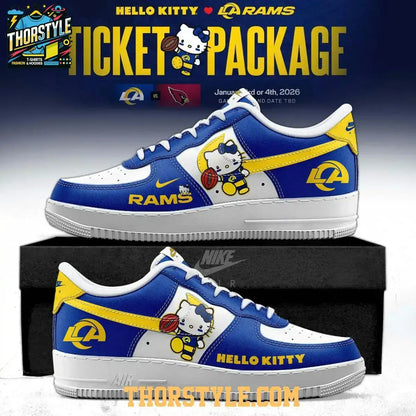 Los Angeles Rams Hello Kitty 2026 Gameday Personalized Air Force 1 Shoes
