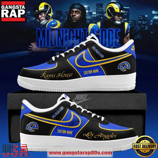 Los Angeles Rams Midnight Blue 2026 Rivalries Special Custom Air Force 1 Shoes