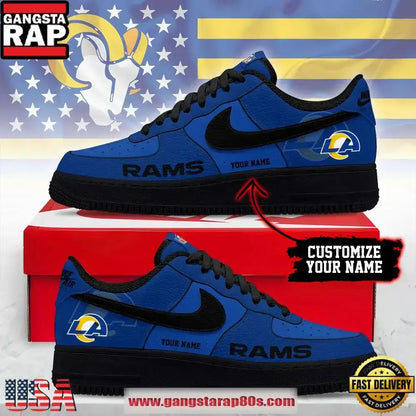Los Angeles Rams New 2026 Version Custom Air Force 1 Shoes Running Sneakers Shoes