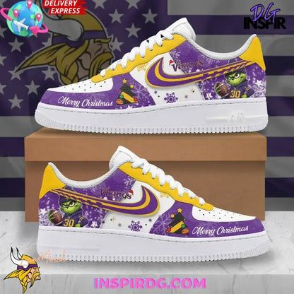 Minnesota Vikings Merry Christmas Limited Edition Air Force 1 Shoes
