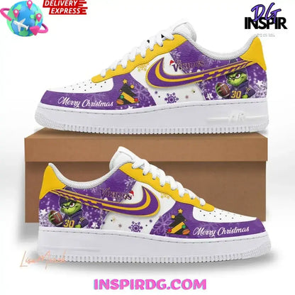 Minnesota Vikings Merry Christmas Limited Edition Air Force 1 Shoes