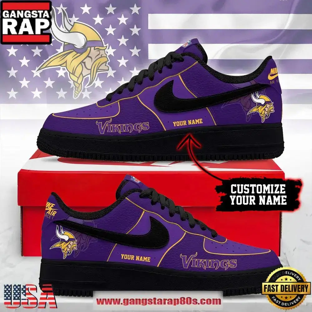 Minnesota Vikings New 2026 Version Custom Air Force 1 Shoes Running Sneakers Shoes