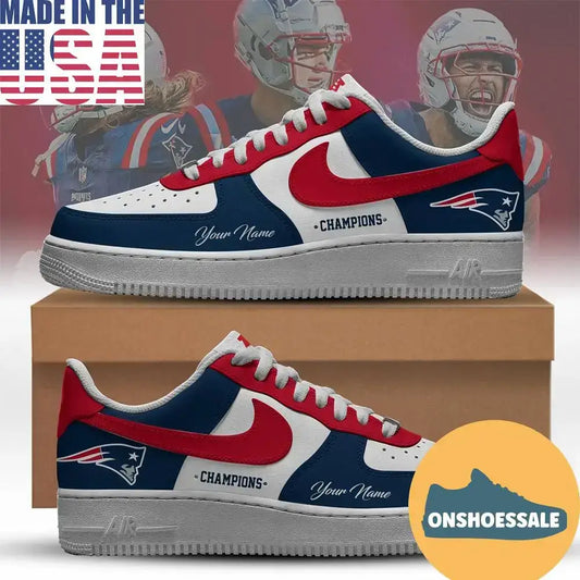 New England Patriots Conference Champions Air Force 1 Shoes, Gift For Fans – Best Gift Shoes