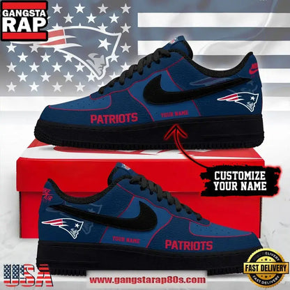 New England Patriots New 2026 Version Custom Air Force 1 Shoes Running Sneakers Shoes
