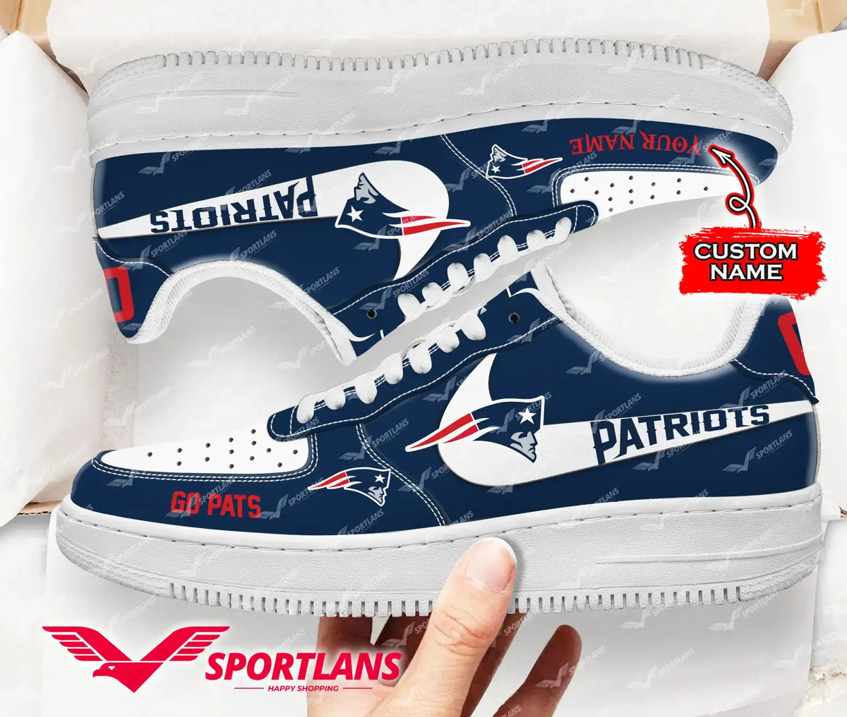 New England Patriots Personalized Air Force 1 Shoes