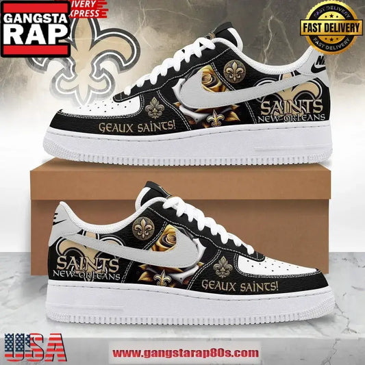 New Orleans Saints Geaux Saints Limited Edition Air Force 1 Shoes Running Sneakers Shoes