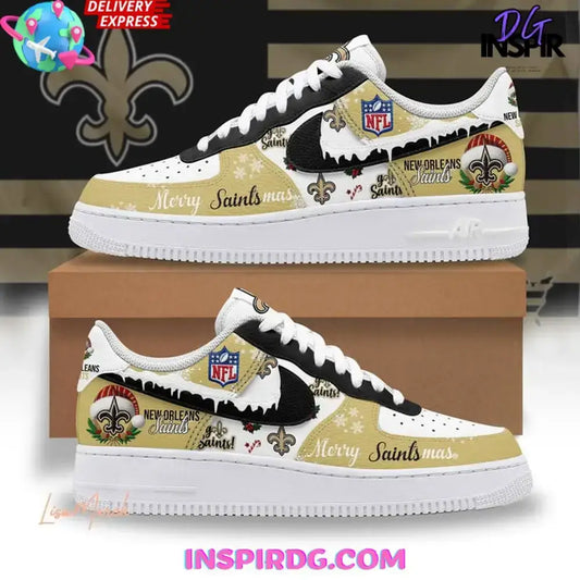 New Orleans Saints Merry Christmas Limited Edition Air Force 1 Shoes