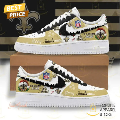 New Orleans Saints Merry Saintsmas Air Force 1 Shoes