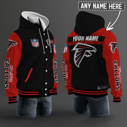 Atlanta Falcons Hooded Letterman Jacket Custom Name Brdct3da0205