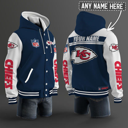 Kansas City Chiefs Hooded Letterman Jacket Custom Name Brdct3da160