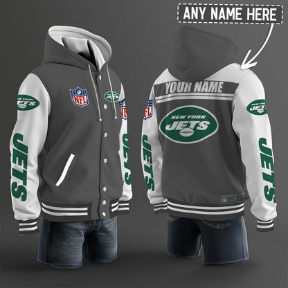 New York Jets Hooded Letterman Jacket Custom Name Brdct3da2405