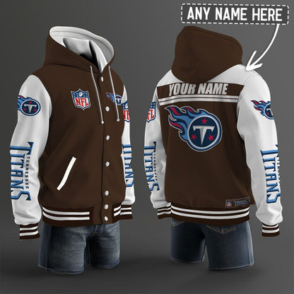 Tennessee Titans Hooded Letterman Jacket Custom Name Brdct3da3105