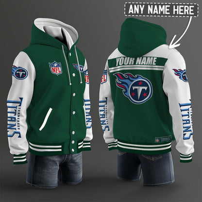 Tennessee Titans Hooded Letterman Jacket Custom Name Brdct3da3105