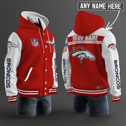 Denver Broncos Hooded Letterman Jacket Custom Name Brdct3da1005