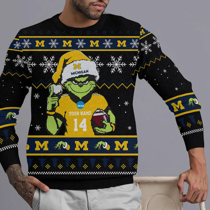 Michigan Wolverines Custom Chrismas Ugly Sweater