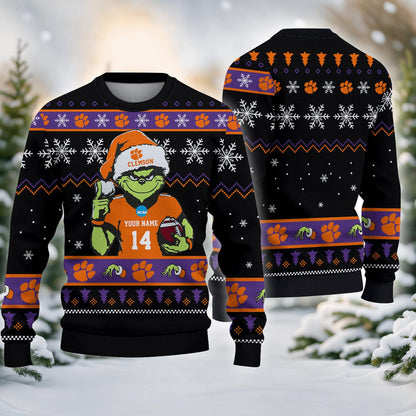 Clemson Tigers Custom Chrismas Ugly Sweater