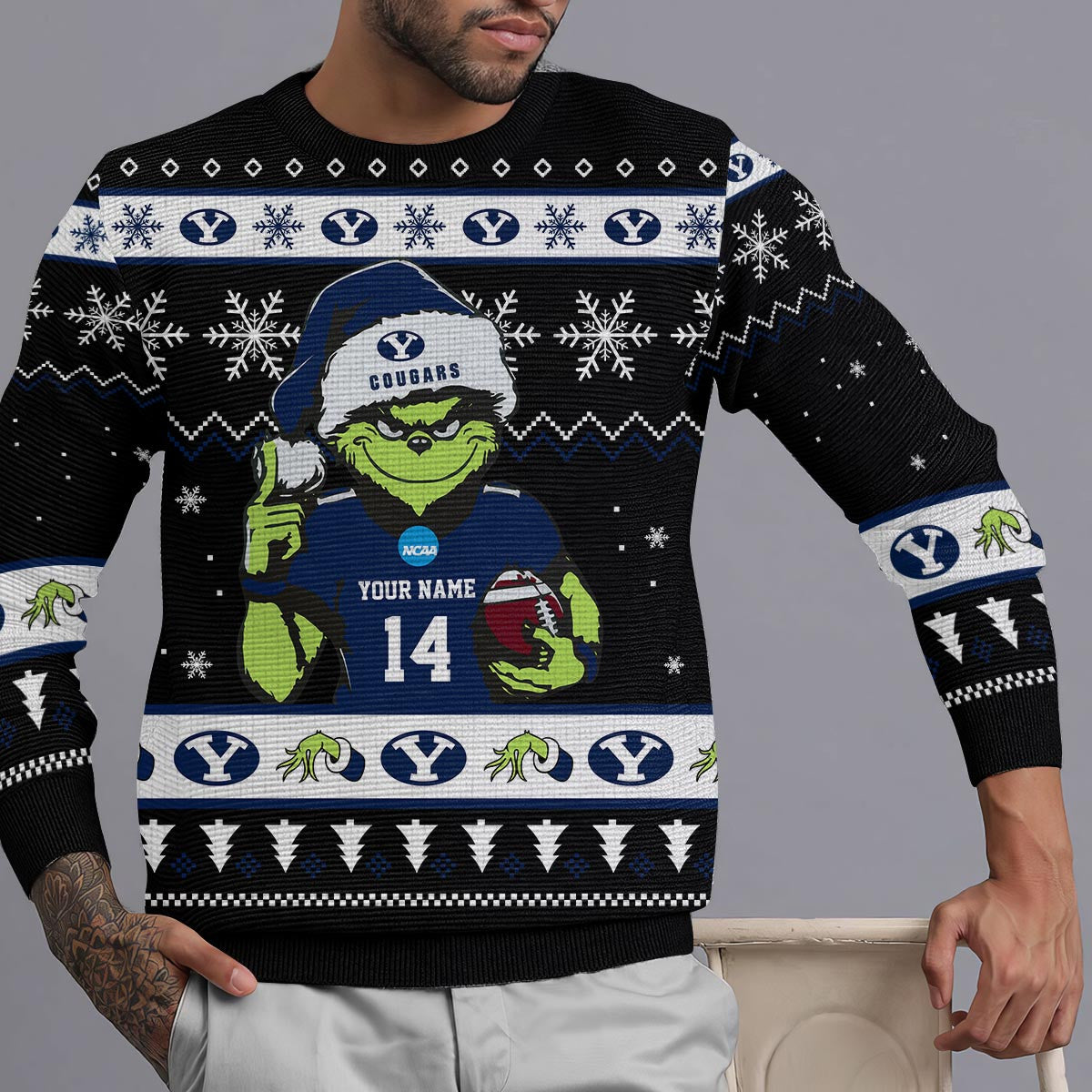 Byu Cougars Custom Chrismas Ugly Sweater