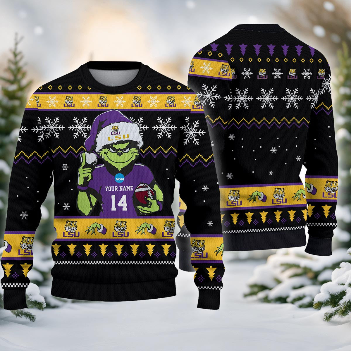 Lsu Tigers Custom Chrismas Ugly Sweater