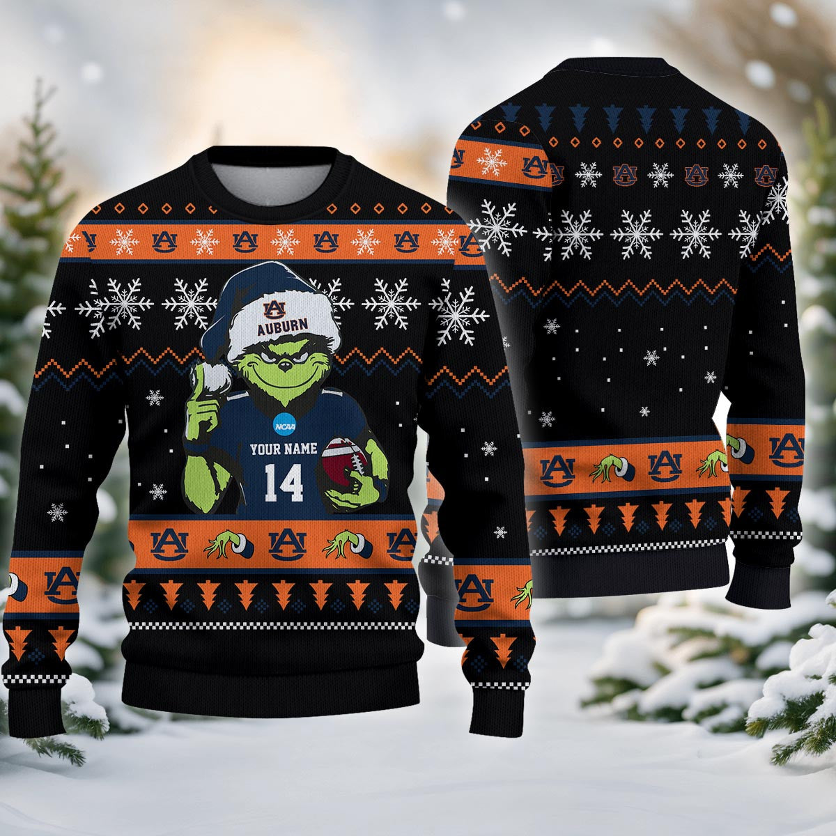 Auburn Tigers Custom Chrismas Ugly Sweater