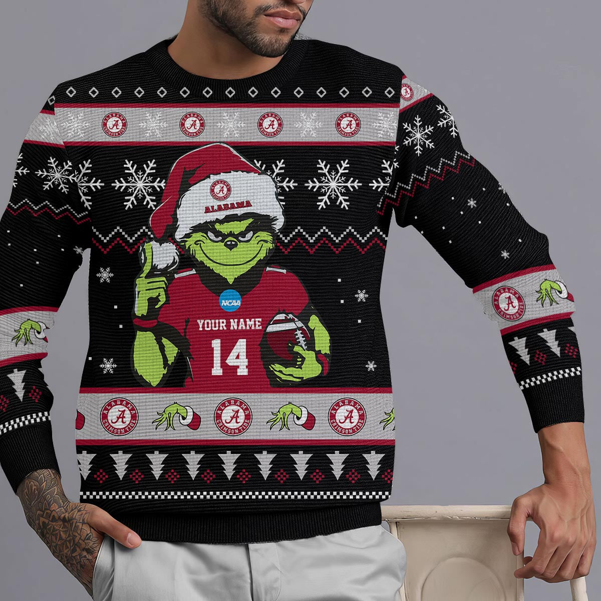Alabama Crimson Tide Custom Chrismas Ugly Sweater