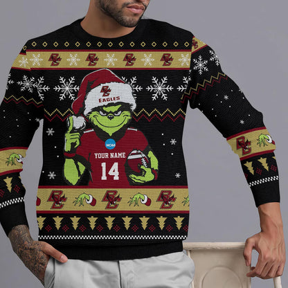 Boston College Eagles Custom Chrismas Ugly Sweater