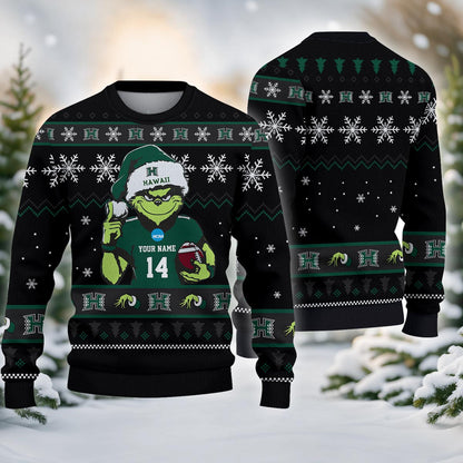 Hawaii Rainbow Warriors Custom Chrismas Ugly Sweater