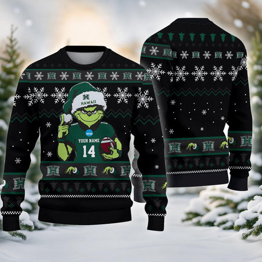 Hawaii Rainbow Warriors Custom Chrismas Ugly Sweater
