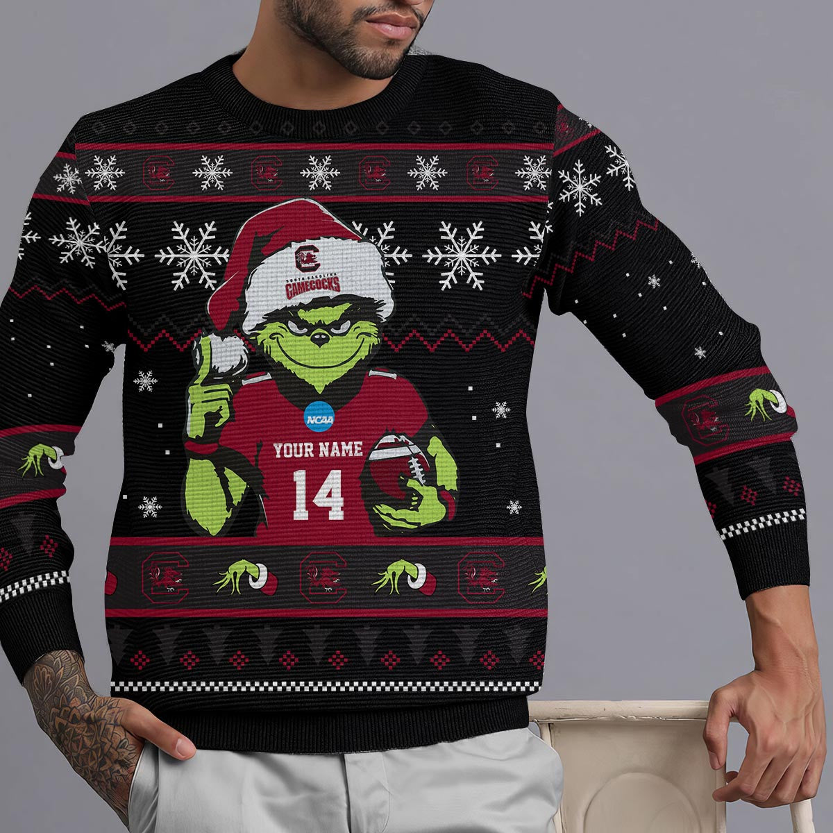 South Carolina Gamecocks Custom Chrismas Ugly Sweater