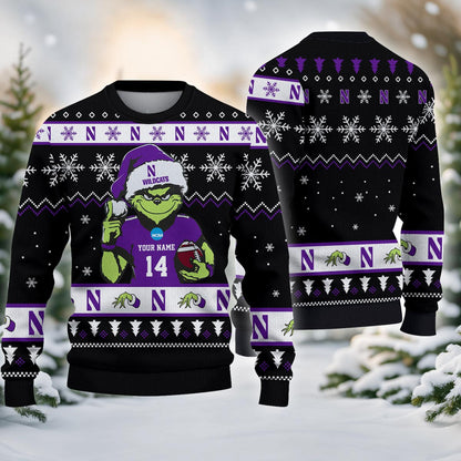 Northwestern Wildcats Custom Chrismas Ugly Sweater