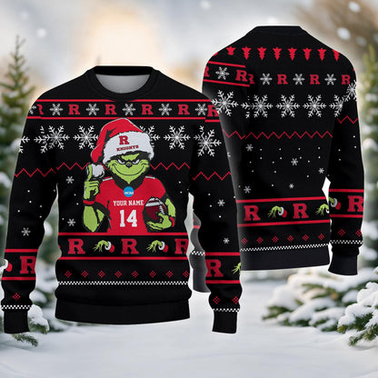 Rutgers Scarlet Knights Custom Chrismas Ugly Sweater