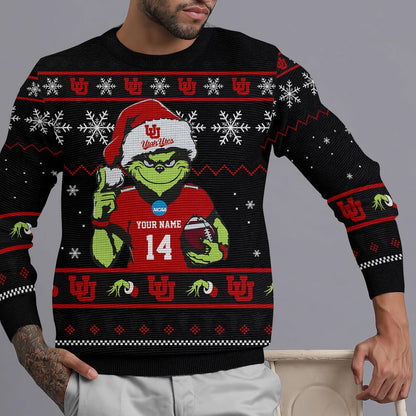 Utah Utes Custom Chrismas Ugly Sweater