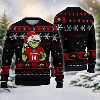 Utah Utes Custom Chrismas Ugly Sweater