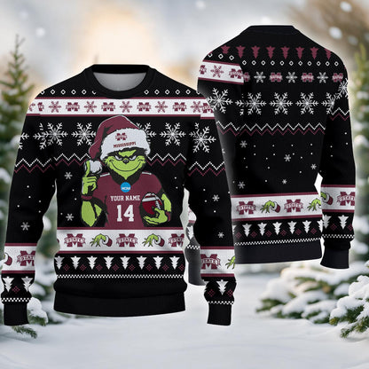 Mississippi State Bulldogs Custom Chrismas Ugly Sweater