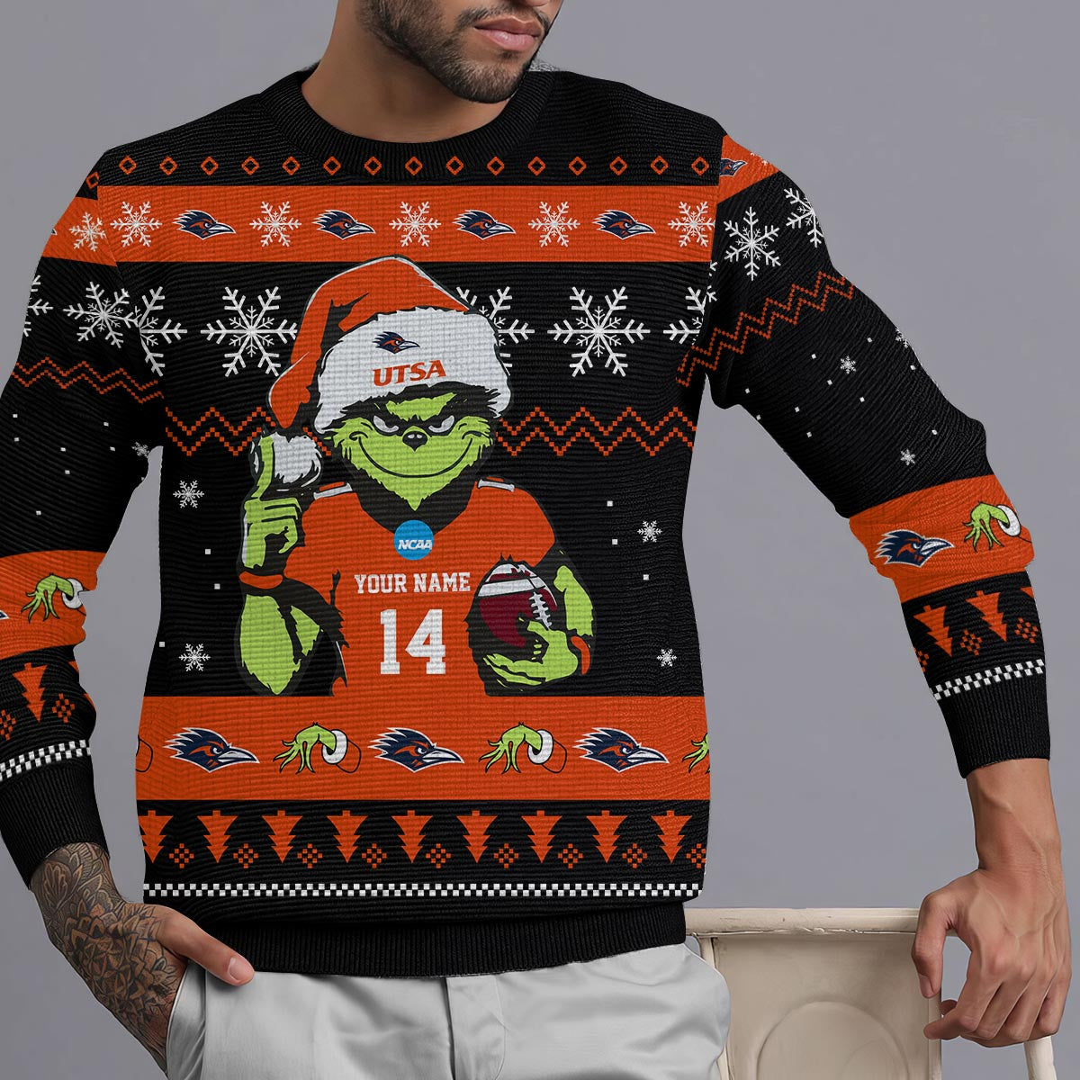 Utsa Roadrunners Custom Chrismas Ugly Sweater
