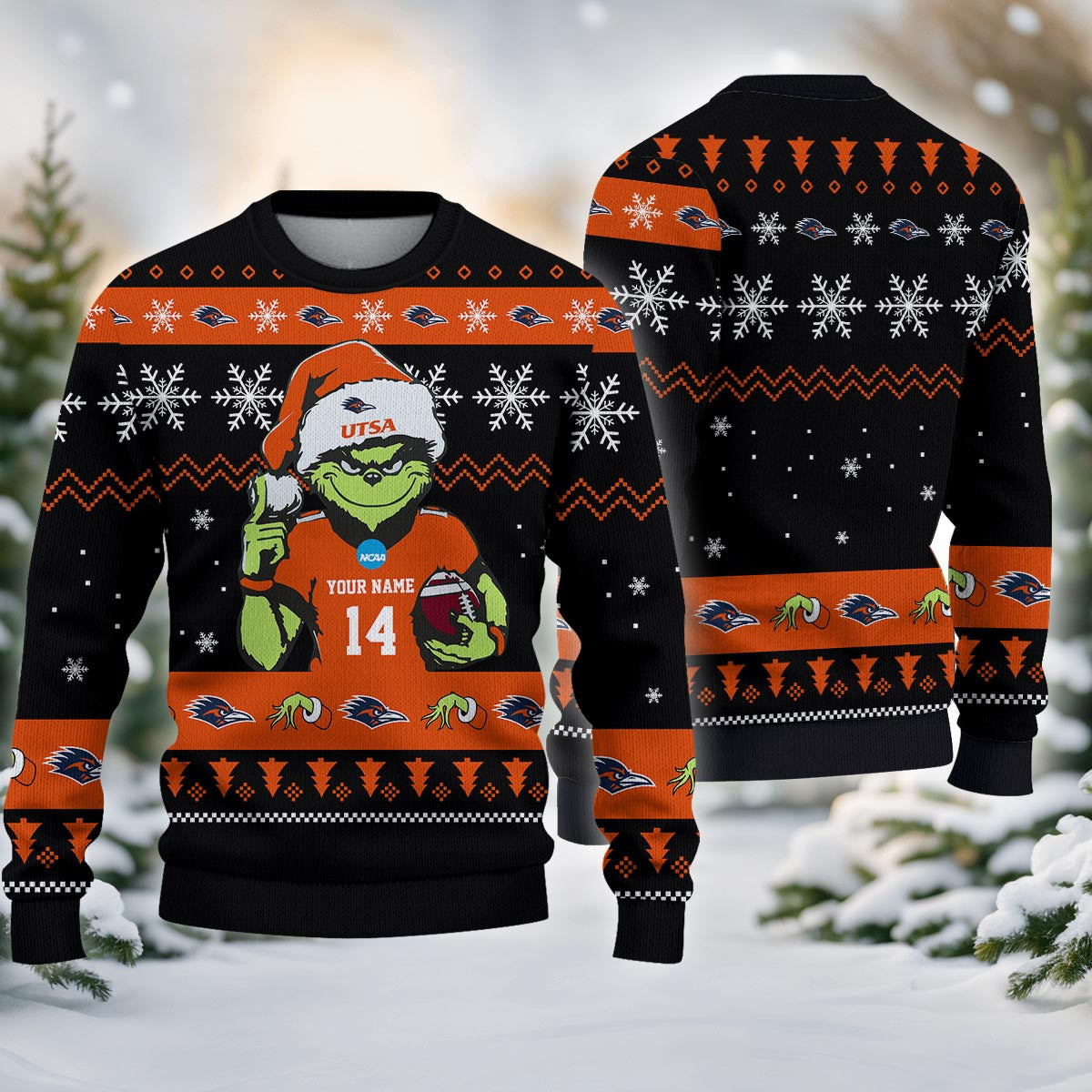 Utsa Roadrunners Custom Chrismas Ugly Sweater