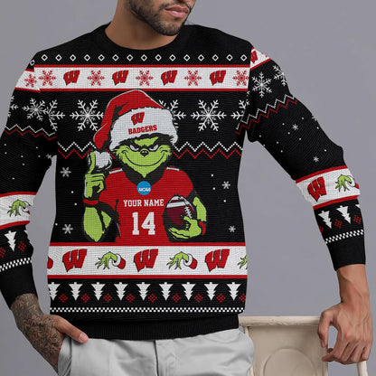 Wisconsin Badgers Custom Chrismas Ugly Sweater