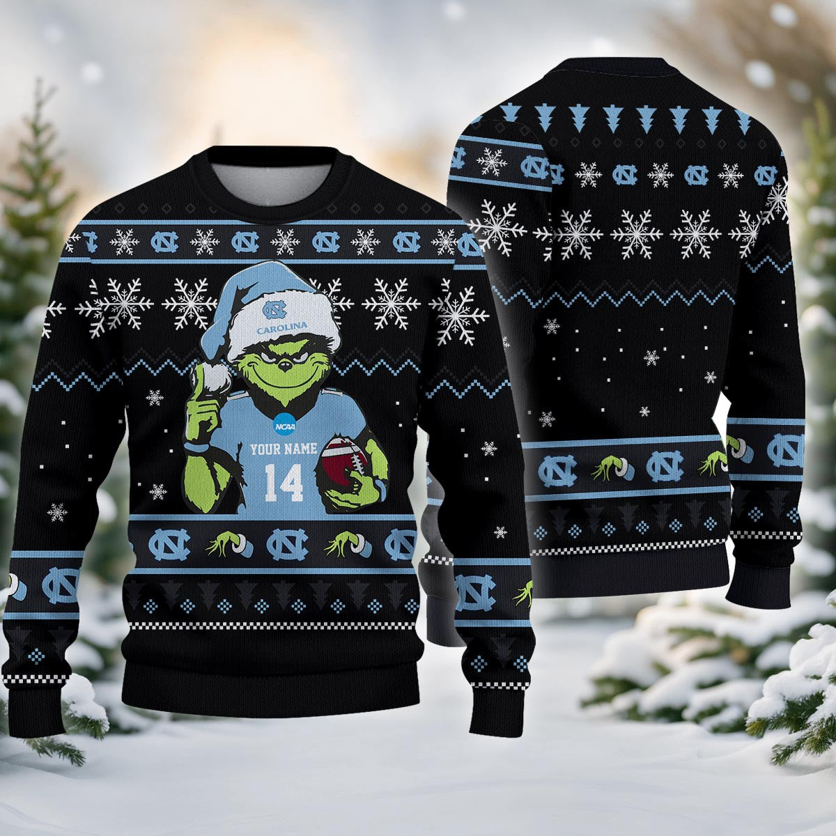 North Carolina Tar Heels Custom Chrismas Ugly Sweater