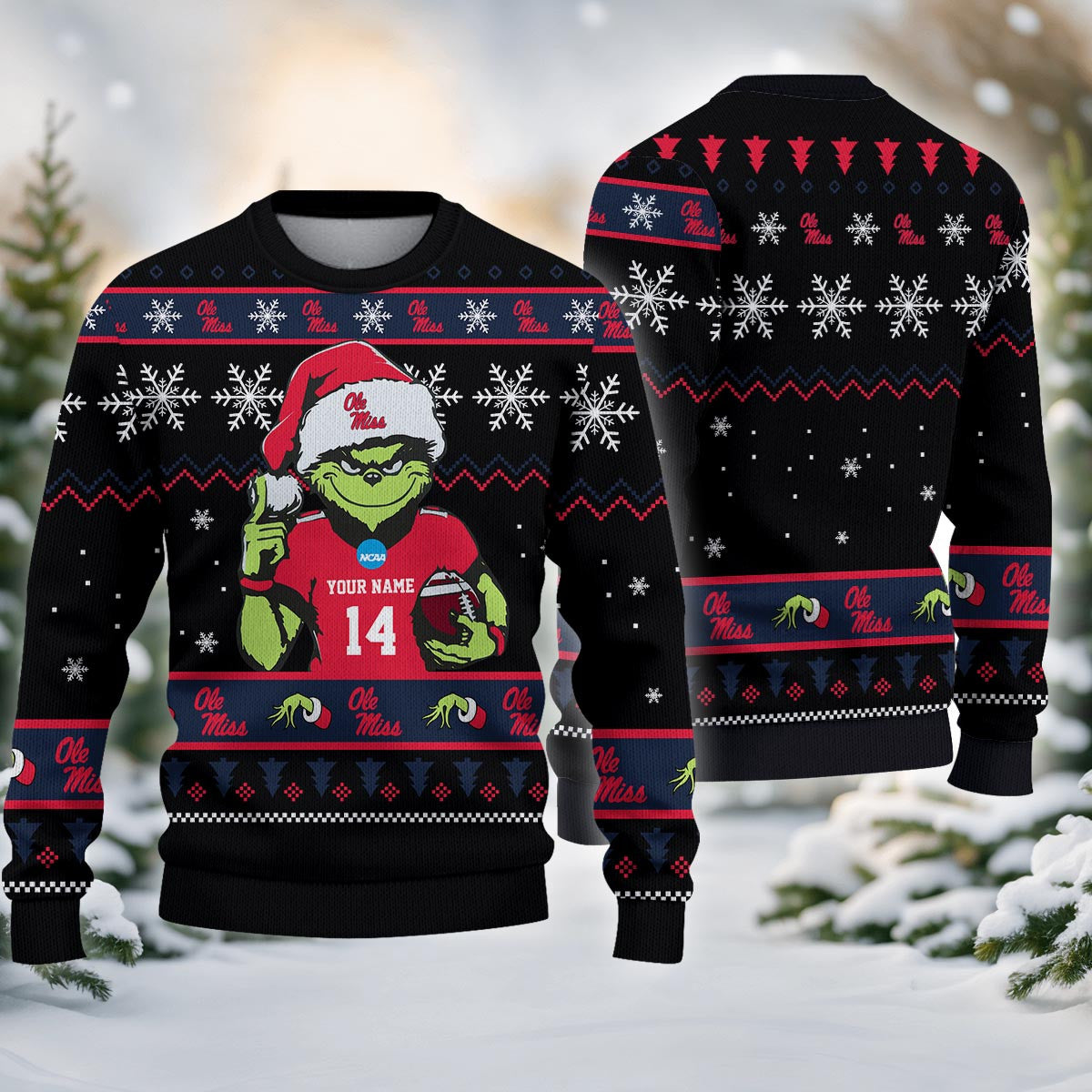 Ole Miss Rebels Custom Chrismas Ugly Sweater