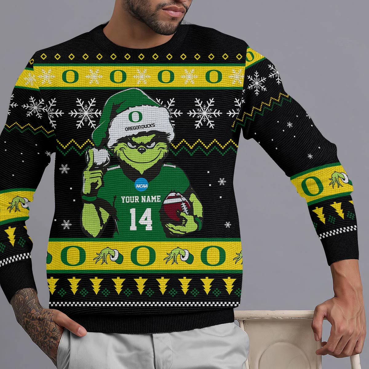 Oregon Ducks Custom Chrismas Ugly Sweater