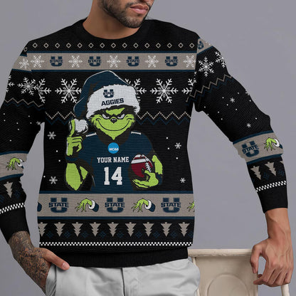 Utah State Aggies Custom Chrismas Ugly Sweater