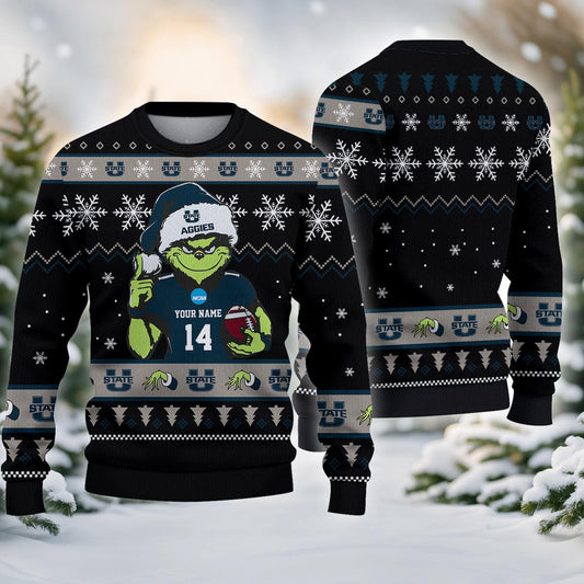 Utah State Aggies Custom Chrismas Ugly Sweater