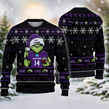 Tcu Horned Frogs Custom Chrismas Ugly Sweater