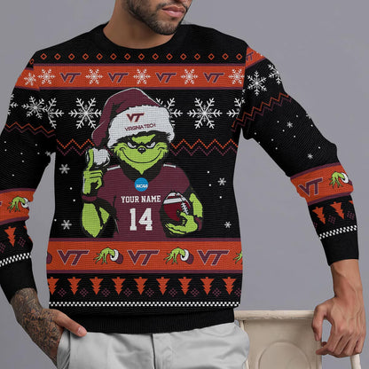 Virginia Tech Hokies Custom Chrismas Ugly Sweater