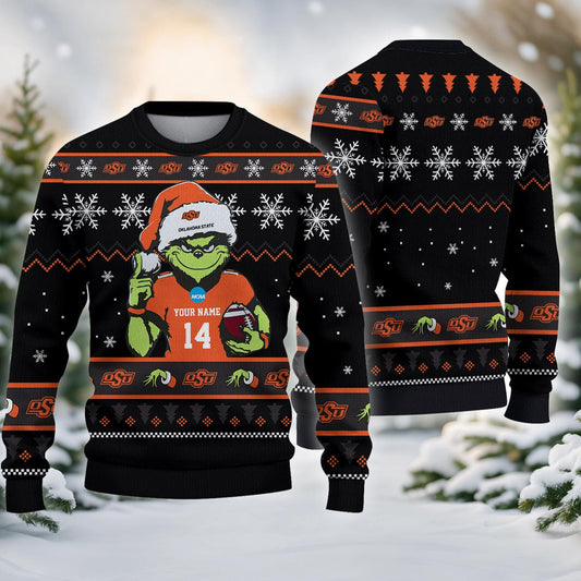 Oklahoma State Cowboys Custom Chrismas Ugly Sweater