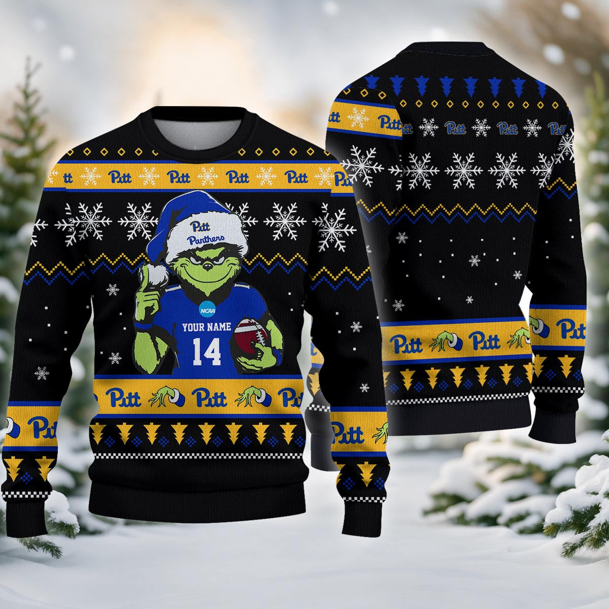 Pittsburgh Panthers Custom Chrismas Ugly Sweater