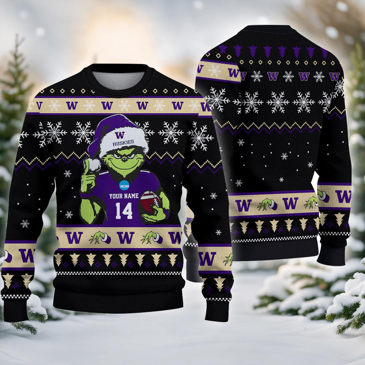 Washington Huskies Custom Chrismas Ugly Sweater