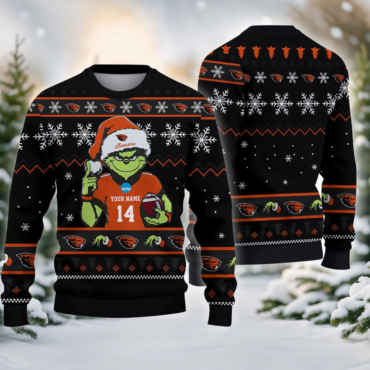 Oregon State Beavers Custom Chrismas Ugly Sweater