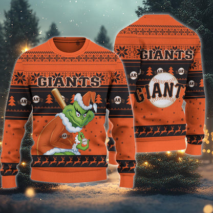 San Francisco Giants Grinch Christmas Ugly Sweater