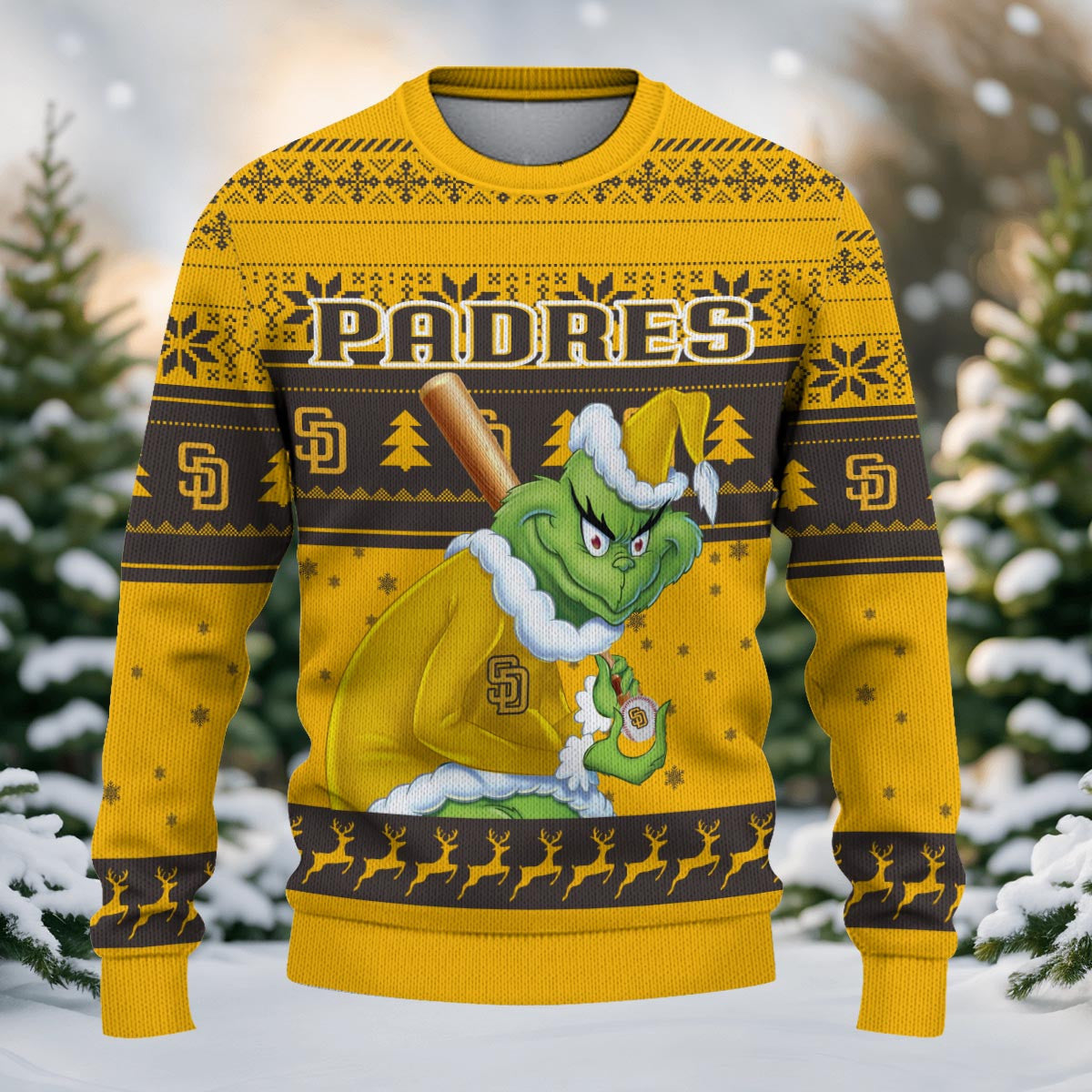 San Diego Padres Grinch Christmas Ugly Sweater