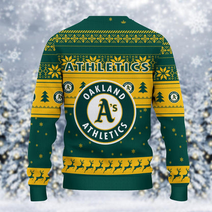 Oakland Athletics Grinch Christmas Ugly Sweater